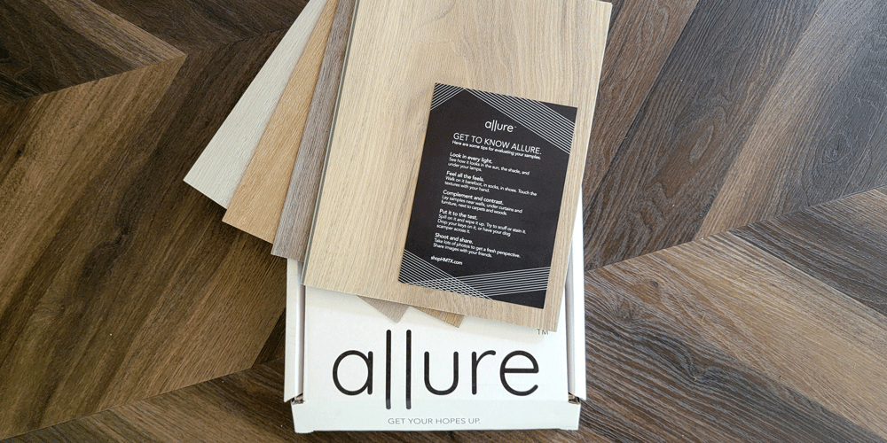 Click lock vinyl flooring samples from Allure