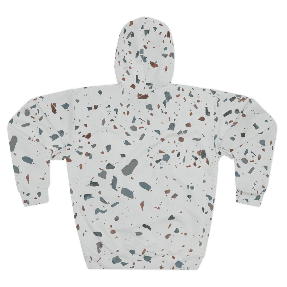 Terrazzo Hoodie – back - light gray pullover