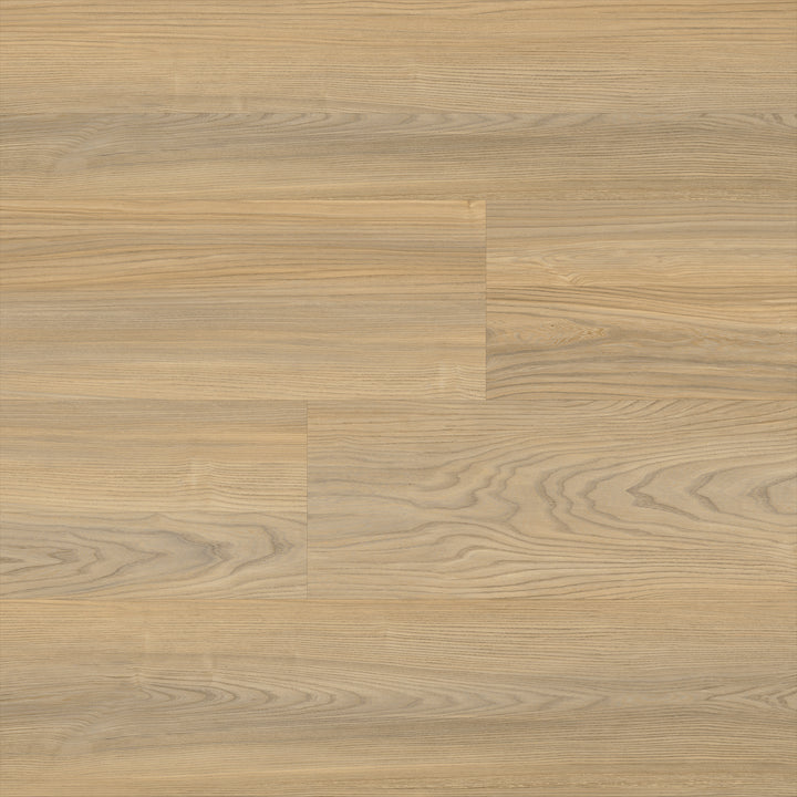 Allure Almond Fika Fir ISOCORE Multi-width vinyl flooring installed and viewed from above