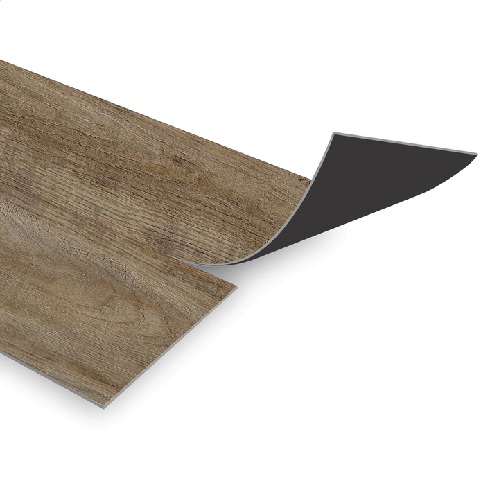 Distressed Wood Light Brown 22mil Glue Down Vinyl Plank Flooring