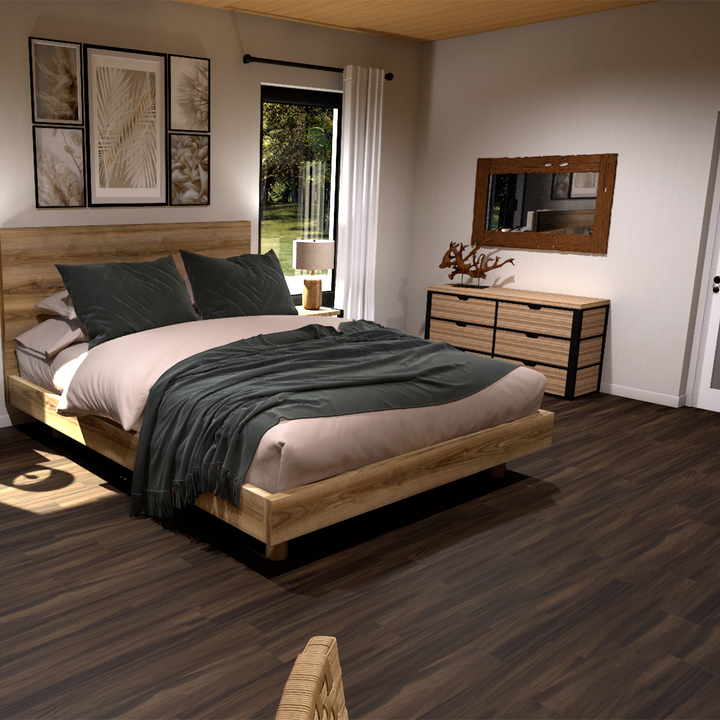 Allure North Yuba Maple Peel & Stick vinyl flooring installed in a room scene rendering
