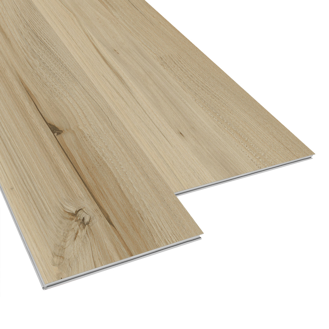 Allure Green Tea Tulip ISOCORE vinyl flooring planks viewed at an angle to see the locking edges