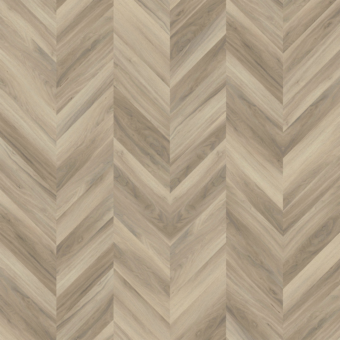 Allure Almond Honey Aspen Chevron ISOCORE vinyl flooring installed and viewed from above