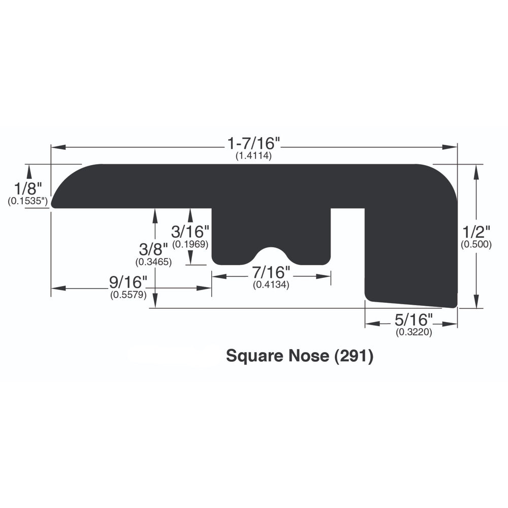 Allure Sable Scone Cypress Square Nose profile and dimensions