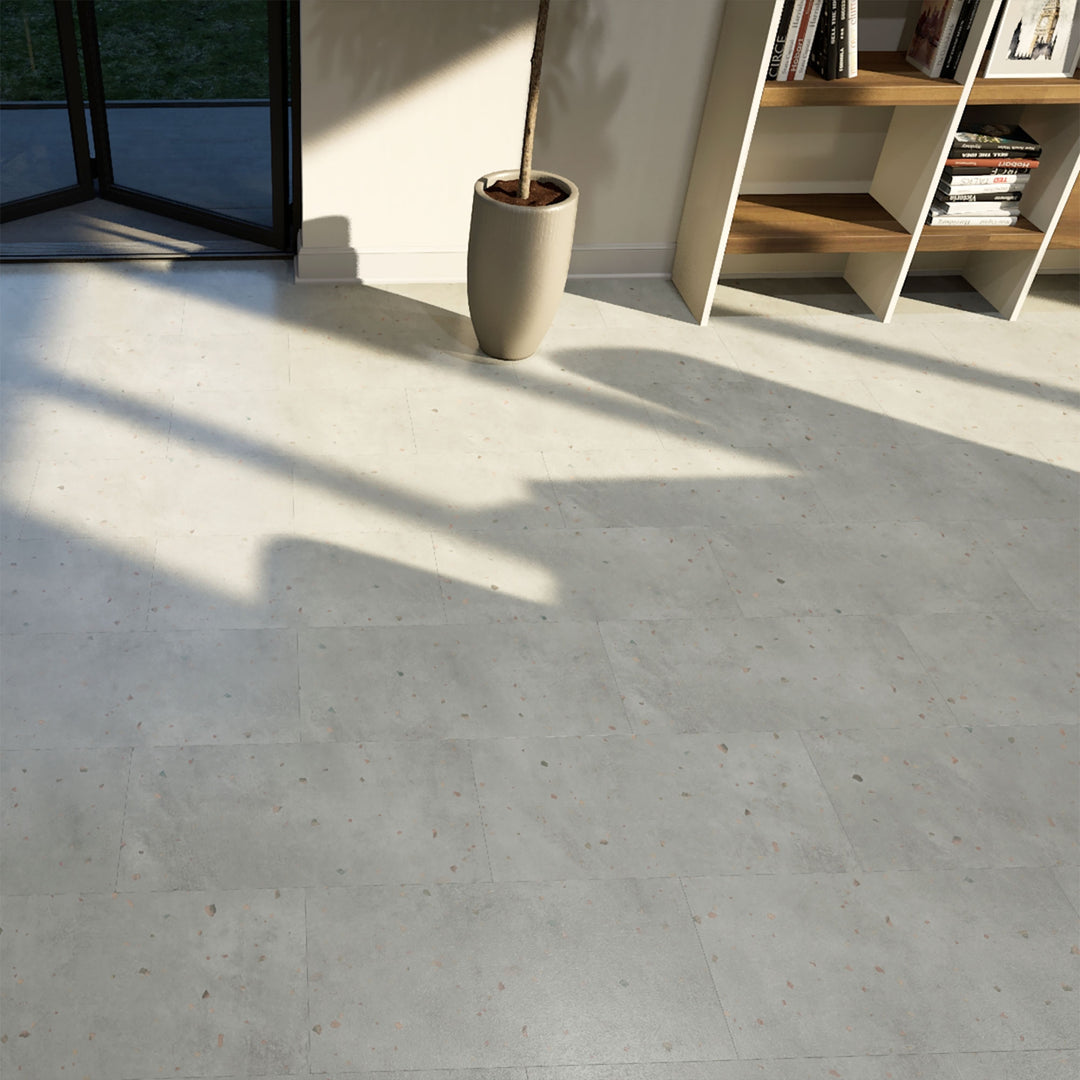 Allure Perfect Comfit Terrazzo ISOCORE vinyl flooring install closeup rendering