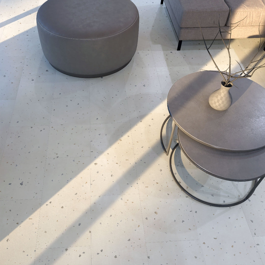 Allure Perfect Parfait Terrazzo ISOCORE vinyl flooring installed in a room scene rendering
