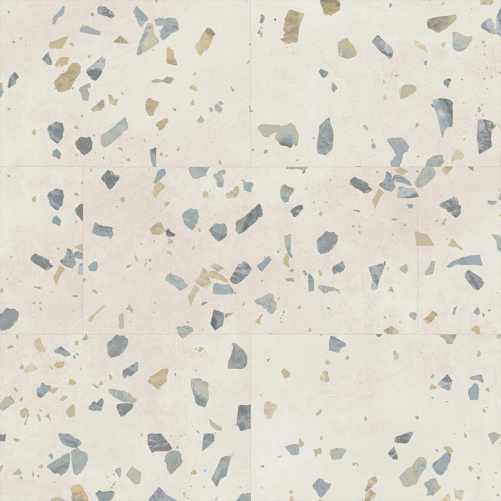 Allure Ultima Parfait Terrazzo ISOCORE vinyl flooring installed and viewed from above