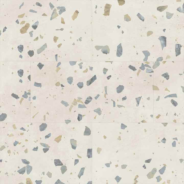 Allure Ultima Parfait Terrazzo ISOCORE vinyl flooring installed and viewed from above